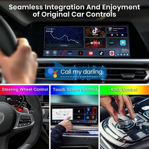 MMB MAX Carplay Ai Box for BMW OTA Update Android 13, 8 +128GB、8 Core Multimedia Video Box, Support Android Auto SIM&TF Card Online Netflix,YouTube, Disney+,Hulu,GPS, Play Store and More in Kuwait