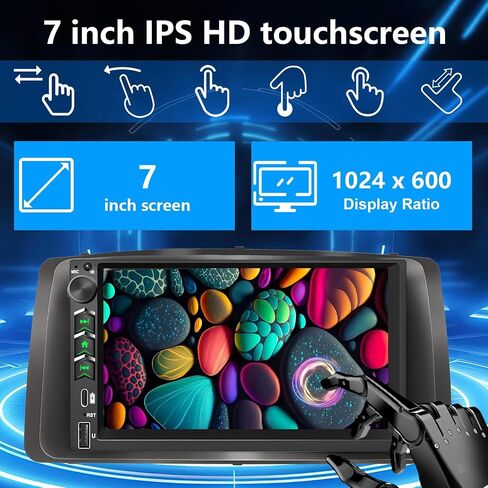 Plug&Play Car Stereo for Toyota Corolla 2003 2004 2005 2006 2007 2008, 7 Inch IPS Touch Screen with Wireless Carplay/Android Auto/MirrorLink,SWC/Backup Camera,DSP,FM Radio in Saudi Arabia
