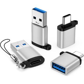 USB to USB C Adapter 4Pack,Type C OTG Converter USB 3.0 Fast Adapter Plug in Saudi Arabia