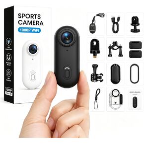 Body Camera 1080P Mini Action Cam Small Hands Free Recording Body Sports POV Camera with 30M Waterproof Case,Portable Camcorder Mount Anywhere for Cycling,Diving, Travel,Outdoor Adventures in Saudi Arabia