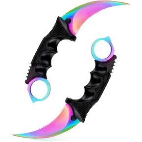 سكين TOPOINT Karambit، سكين ذو نصل ثابت من الفولاذ المقاوم للصدأ مع غمد وسكين الحبل CS-GO للصيد والتخييم والبقاء الميداني in Kuwait