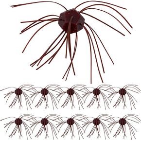 Silicone Soft Dice Fishing Lures with Flowing Tentacles, 10pcs Handmade Slow‑Sink Bass Soft Baits for Drop Shot, Finesse, and Wacky Rig in Kuwait