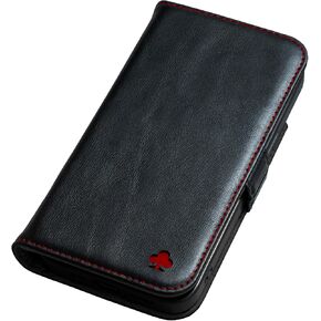Porter Riley - Leather Case Compatible with iPhone 16 Pro. Premium Genuine Leather Stand/Cover/Wallet/Flip Case with Card Slots & Horizontal Stand (Chocolate Brown) in Kuwait