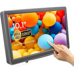 ELECROW 10.1 Inch Portable Monitor - IPS Capacitive Touchscreen Monitor with HD VGA Port，1920x1080P LCD Display Built-in Dual Speakers Touch Sceen for Raspberry Pi 5/4/3, PS Xbox, Windows 11/10/8/7 in Saudi Arabia