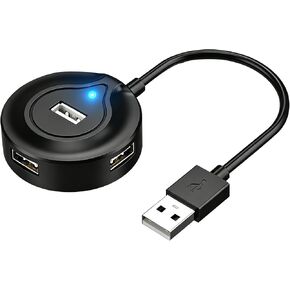 4-Port USB Hub USB Extender Hub, 1 to 4 USB Splitter for Laptop, Multiport Adapter Expander for PC, MacBook, Xbox, Console, Flash Drive, HDD, Keyboard, Mouse, More in Kuwait