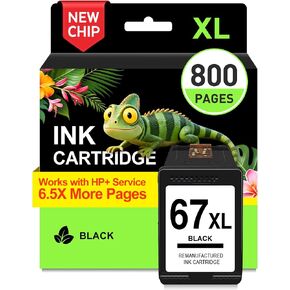 COLORETTO 67XL Black Ink Cartridge for HP 67 XL Deskjet Printer 2800e 2700e in Saudi Arabia