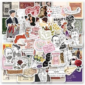118pcs Literature Stickers Bulk for Laptop, Water Bottle - Writing, Reading, Poetry Stickers - Literary Gifts for Book Lovers, Literature Party Supplies- Gift for Women & Men in Saudi Arabia