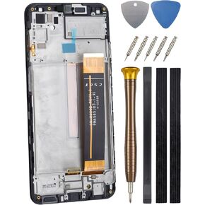 Full Screen with Screen Frame for Samsung Galaxy M33 SM-M336B SM-M336BU LCD Display Touch Digitizer Screen Replacement with Tool Kit and Adhesive Black 6.6" in Saudi Arabia
