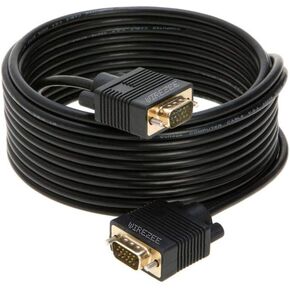 VGA Cable SVGA Super Video Cord Male 15 PIN Wire Monitor 3ft, 6ft,10ft, 15ft, 25ft, 30ft, 50ft, 100ft (15FT) in Kuwait