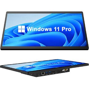 15.6" All-in-One Desktop Computers, FHD 180°Adjustable Touchscreen Win 11 Pro Industrial Tablet PC N5095 8GB RAM/128GB ROM, HDMI 2.0 WiFi 5 Bluetooth 5.0 for Office/Automation/Kiosk/Bar/Warehouse in Saudi Arabia