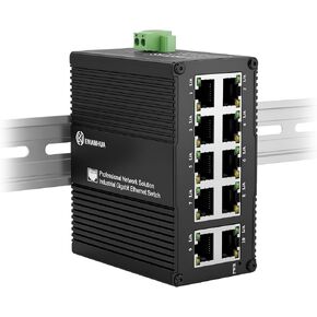 محول شبكة جيجابت صناعي بـ 10 منافذ، طاقة USB-C 5V/DC 9-56V in Kuwait