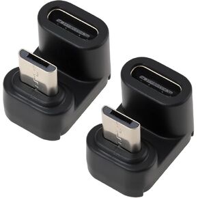 2 Pack Micro USB Male to USB C Female Charging and Data Adapter U Shaped Angle Down for Phones Tablets in Saudi Arabia