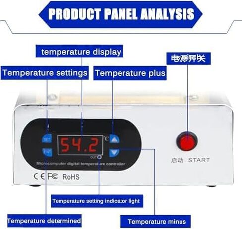 Cell Phone Screen Separator with Temperature Control,18x8cm Heating Plate for Smartphone and Tablet Repair in Kuwait