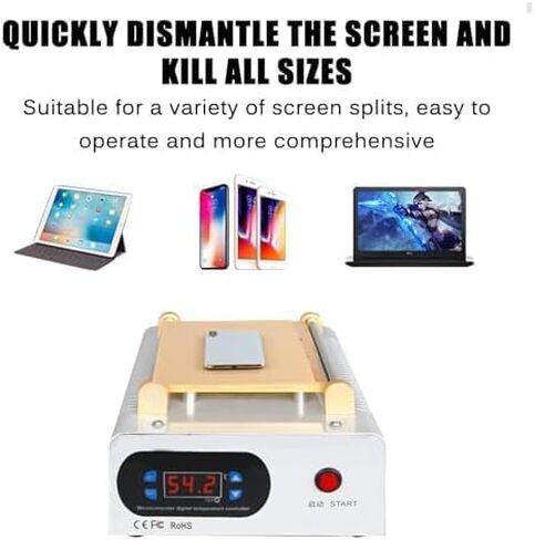 Cell Phone Screen Separator with Temperature Control,18x8cm Heating Plate for Smartphone and Tablet Repair in Kuwait