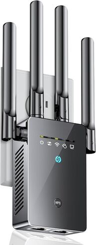 New Gen 6X Faster Internet Extender WiFi Booster w/Ethernet Port, Wireless WiFi Repeater Works with 99% Router, Easy Setup in Saudi Arabia