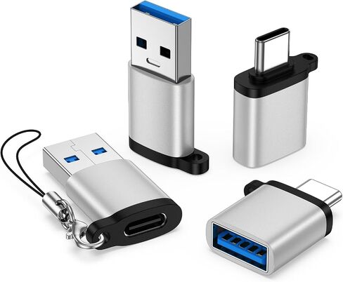 USB to USB C Adapter 4Pack,Type C OTG Converter USB 3.0 Fast Adapter Plug in Saudi Arabia