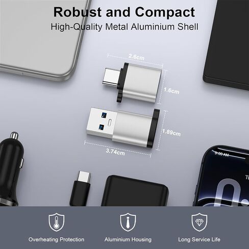 USB to USB C Adapter 4Pack,Type C OTG Converter USB 3.0 Fast Adapter Plug in Saudi Arabia
