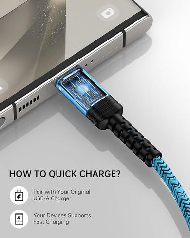 USB to USB C Cable for iPhone 17e, USB C Charger Fast Charging Cords in Kuwait