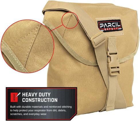 Parcil Distribution Tactical Carry Pouch Bag for Respirators, Tan in Kuwait