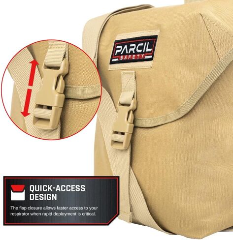 Parcil Distribution Tactical Carry Pouch Bag for Respirators, Tan in Kuwait