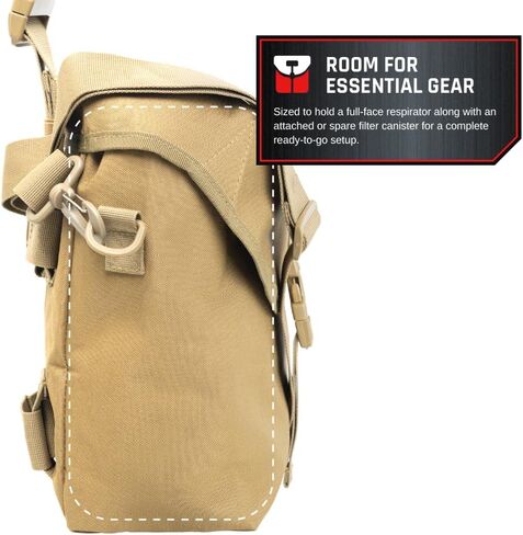 Parcil Distribution Tactical Carry Pouch Bag for Respirators, Tan in Kuwait