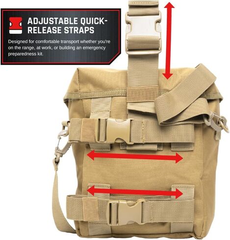 Parcil Distribution Tactical Carry Pouch Bag for Respirators, Tan in Kuwait