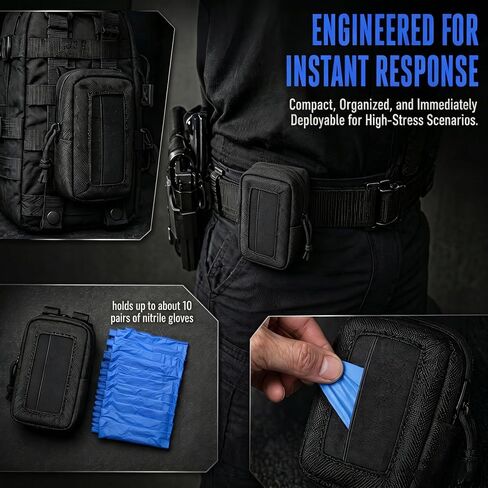 Tactical Molle Glove Pouch with Glove Holder Clip in Kuwait