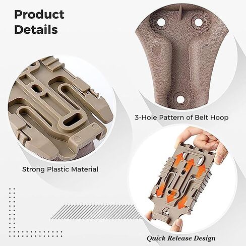QLS Quick Locking System Kits with 2" Mid/Low Ride Belt Loop Adapter, Drop Leg Holster Platform, Qls Fork and Duty Receiver Plate 19 22 & Elastic Leg Strap in Saudi Arabia
