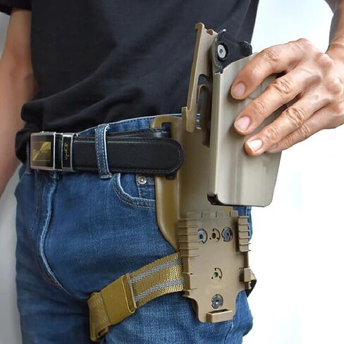 QLS Quick Locking System Kits with 2" Mid/Low Ride Belt Loop Adapter, Drop Leg Holster Platform, Qls Fork and Duty Receiver Plate 19 22 & Elastic Leg Strap in Saudi Arabia