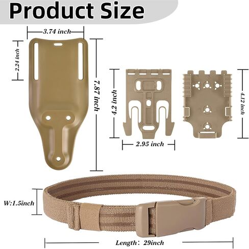 QLS Quick Locking System Kits with 2" Mid/Low Ride Belt Loop Adapter, Drop Leg Holster Platform, Qls Fork and Duty Receiver Plate 19 22 & Elastic Leg Strap in Saudi Arabia