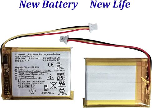 Pattaya 533-000191 Battery Replacement for Astro Gaming A20, A50 2019 533-000169 Wireless Bluetooth Headset Headphones Headphone 1500mAh in Kuwait