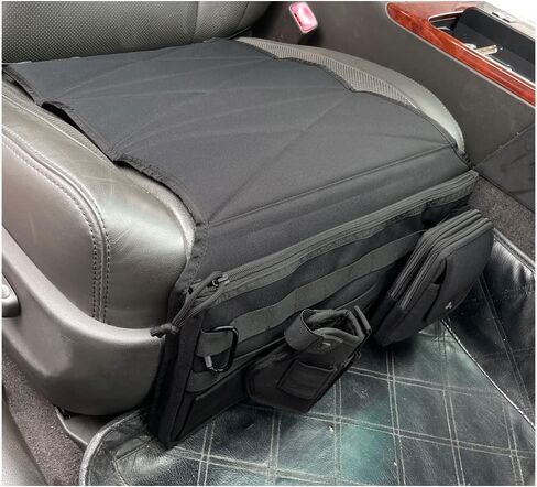 Tactical Car Seat Carry Holster with Large Zipper Pocket for Concealed Carry Gun Mount Pistol Holder Handgun Molle Seat Cover Fits Most Vehicle Trucks SUVs Pickup in Saudi Arabia