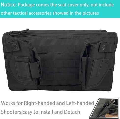 Tactical Car Seat Carry Holster with Large Zipper Pocket for Concealed Carry Gun Mount Pistol Holder Handgun Molle Seat Cover Fits Most Vehicle Trucks SUVs Pickup in Saudi Arabia