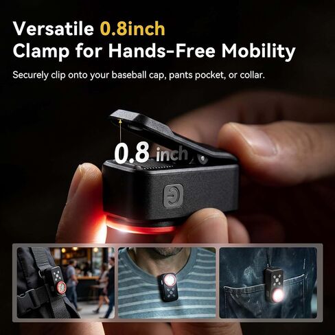Yzoni 800 Lumen EDC Flashlight Rechargeable, Clip On Flashlight in Saudi Arabia