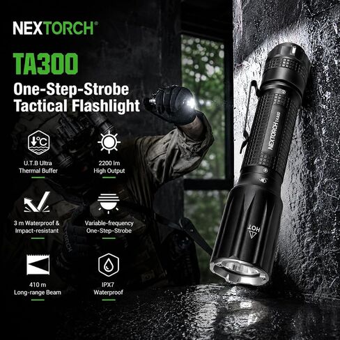 NEXTORCH TA30D Flashlight Rechargeable 2200 Lumen EDC with Ring in Kuwait