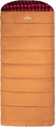 Teton Bridger Sleeping Bag, Warm and Comfortable Camping Sleeping Bag, Tough Canvas Shell for Camping, Hunting, and Cold Weather in Kuwait