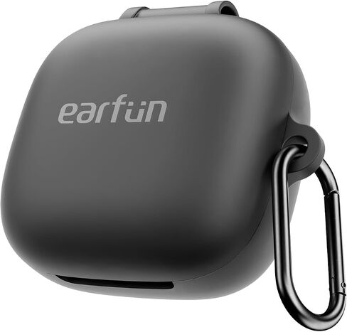 EarFun Protective Case Cover for EarFun Air Pro 4i, Soft Silicone Protective Case with Keychain, Full Protective Cover, Shock-Proof, Black in Saudi Arabia