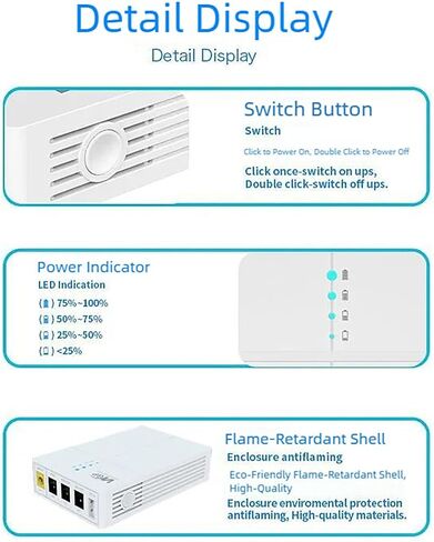 Uninterrupted Power Unit for Internet Devices Providing 13500mAh Energy and 12 Hours Operating During Electrical Failures Router Uninterruptible Power Supply in Saudi Arabia