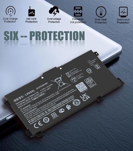 HP Envy X360 Battery LK03XL L09281-855 916814-855 HSTNN-LB7U Replacement for HP Envy X360 Convertible 15m-cn0xxx 15m-bp0xx 15-bq0xx 15m-cp0011dx 17-ae1xx 17-bw0xxx 17-ce0002ca 15-cr0037wm in Kuwait