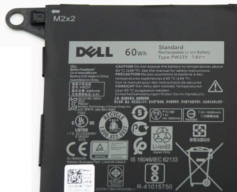 DELL PW23Y Laptop Battery Compatible with Dell XPS 13 9360 P54G002 13-9360-D1605G 13-9360-D1605T 13-9360-D1609 13-9360-D1609G 13-9360-D1705G Series Replacement TP1GT RNP72 0RNP72 0TP1GT 7.6V 60Wh in Kuwait