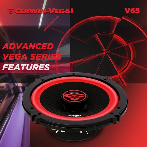 Cerwin-Vega V65 6.5" VEGA 2-Way 360 Watts 4 Ohm Coaxial Speakers(Pair) in Saudi Arabia