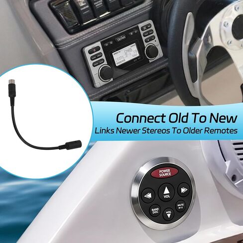 Marine Stereo Remote Adapter Cable, 8-Pin to 6-Pin for Marine Radios in Kuwait