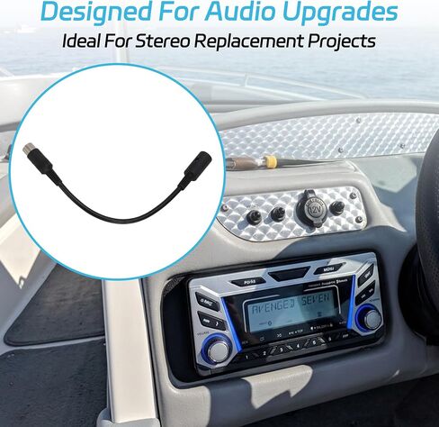 Marine Stereo Remote Adapter Cable, 8-Pin to 6-Pin for Marine Radios in Kuwait
