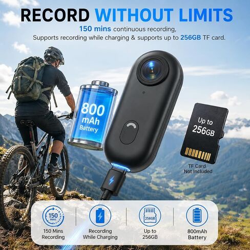 Body Camera 1080P Mini Action Cam Small Hands Free Recording Body Sports POV Camera with 30M Waterproof Case,Portable Camcorder Mount Anywhere for Cycling,Diving, Travel,Outdoor Adventures in Saudi Arabia