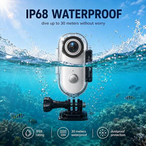 Body Camera 1080P Mini Action Cam Small Hands Free Recording Body Sports POV Camera with 30M Waterproof Case,Portable Camcorder Mount Anywhere for Cycling,Diving, Travel,Outdoor Adventures in Saudi Arabia
