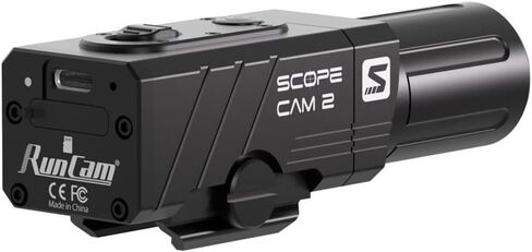 RunCam ScopeCam 2S 35MM Lens Hunting Action Camera Airsoft Waterproof Shockproof Zoom Hunting Camera with Built-in Pica-Tiny Rail Mount for Hunting Airsoft Paintball Tactical Training 32GB SD Card in Kuwait