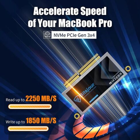 1TB SSD for Apple MacBook Pro 2016 2017 A1708 EMC 2978/3164 Non-Touch Bar, Original Mac Interface M.2 NVMe PCIe 3.0 Replacement Hard Drive (macOS Pre-Installed) in Saudi Arabia