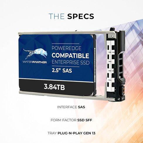 Water Panther 3.84TB SAS 12Gb/s 2.5" SSD for Dell PowerEdge Servers | Enterprise Solid State Drive in 13G Tray in Saudi Arabia