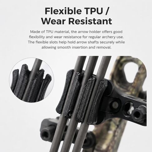 Mini Version of Compound Bow Quiver, The Main Function is to Quickly Grab Arrows for Hunting， Suitable for Composite Bows, Paired with Arrows with an Outer Diameter of 7-8mm in Saudi Arabia