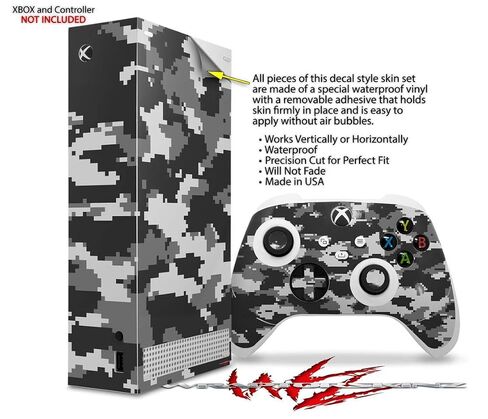 WraptorSkinz Skin Decal Vinyl Wrap compatible with the XBOX Series S Console and Controller WraptorCamo Digital Camo Gray (GAMING CONSOLE NOT INCLUDED) in Saudi Arabia
